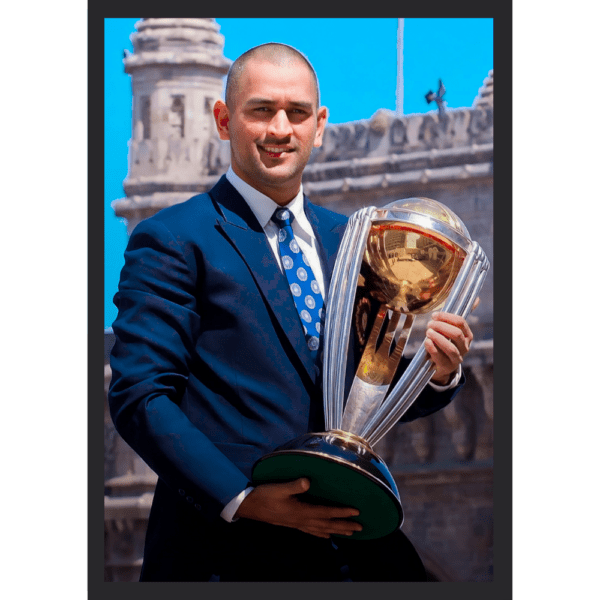 MS Dhoni ICC World Cup Trophy