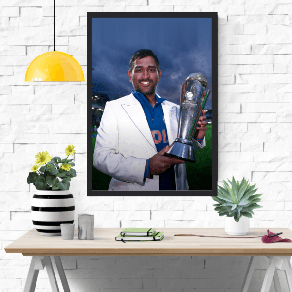 MS Dhoni with Champions Trophy - Image 2