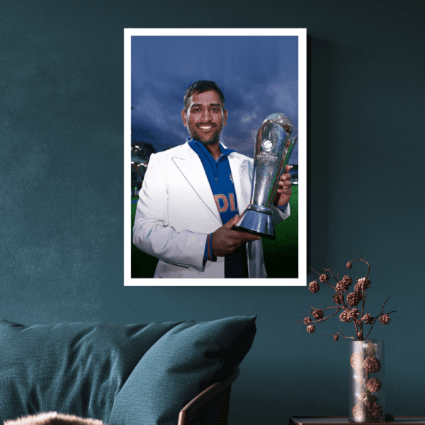 MS Dhoni with Champions Trophy - Image 3