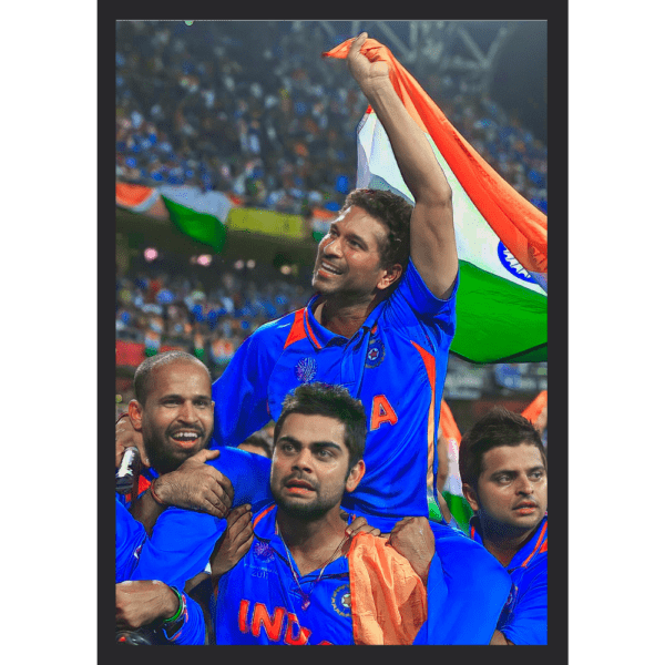 Sachin Tendulkar carried on Shoulder
