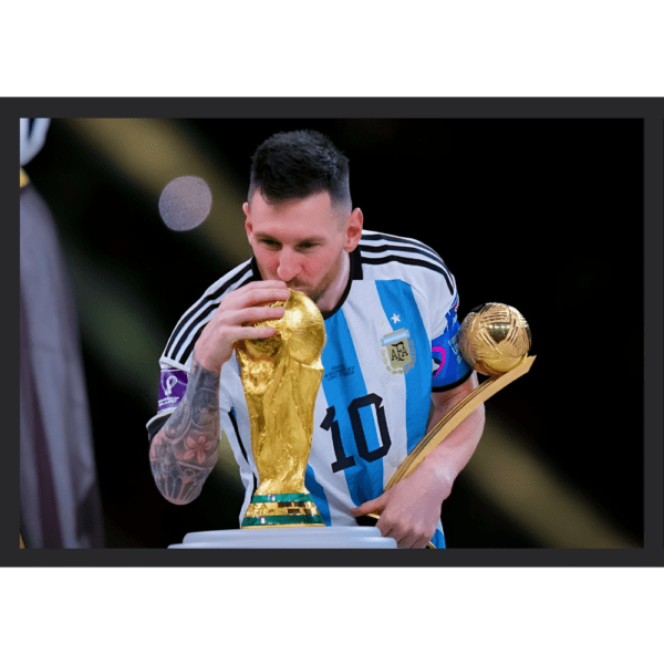 Leo Messi World Cup Trophy Kiss Commemorative Photo Frame