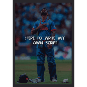 Virat Kohli (here to write my own script) frame