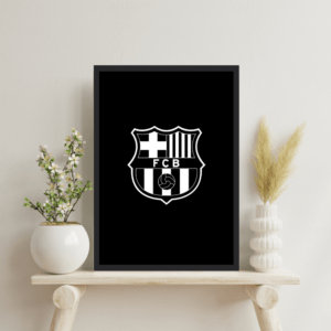 Barcelona Black&White Logo Frame