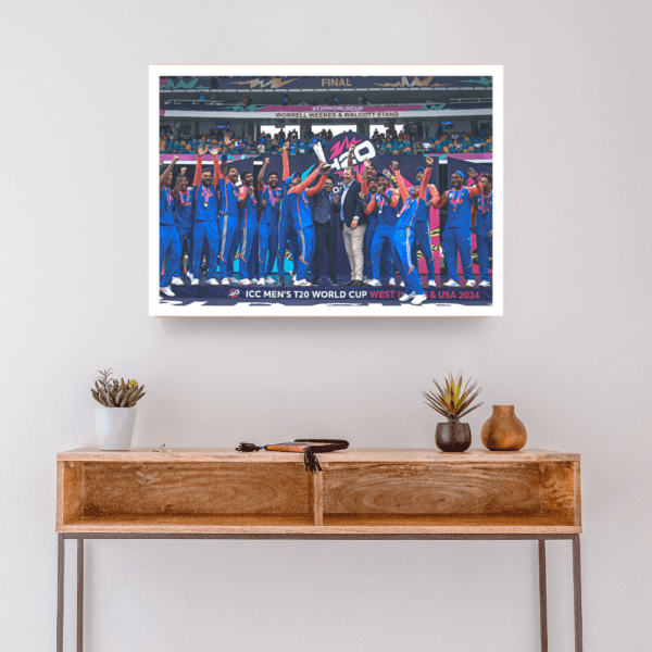 Team India Celebration T20 World Cup Trophy Frame (T20 World Cup 2024) - Image 2