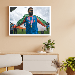Virat Kohli wrapped in the Indian flag Frame (T20 World Cup 2024)