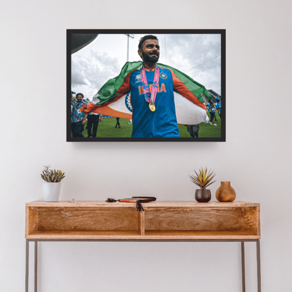 Virat Kohli wrapped in the Indian flag Frame (T20 World Cup 2024) - Image 3