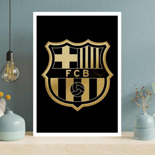 CF Barcelona Logo (Gold) Frame - Image 2