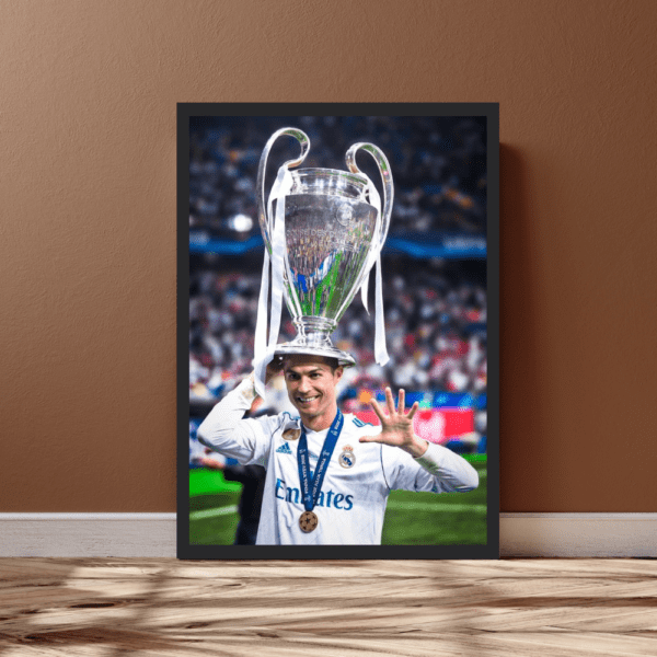 cristiano ronaldo 5 champions league frame - Image 2