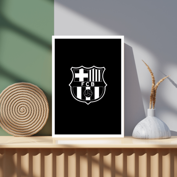 Barcelona Black&White Logo Frame - Image 3