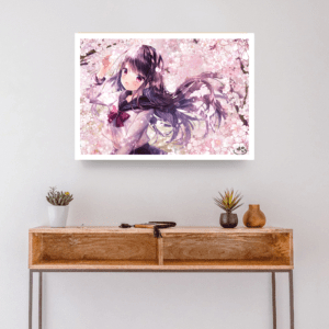 Anime girl pink fantasy Frame