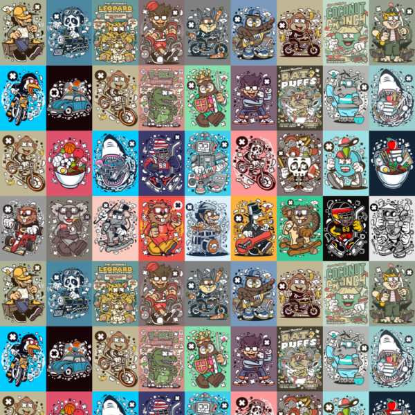 Cartoon Wall Collage Kit