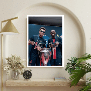 Ousmane Dembélé & Désiré Doué Celebration Frame
