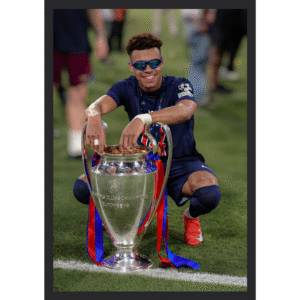 Désiré Doué - PSG Champions League Celebration Frame