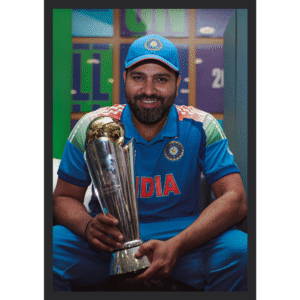 Rohit Sharma with Champions Trophy 2025 Frame