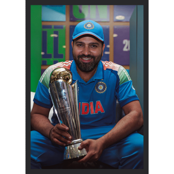 Rohit Sharma with Champions Trophy 2025 Frame