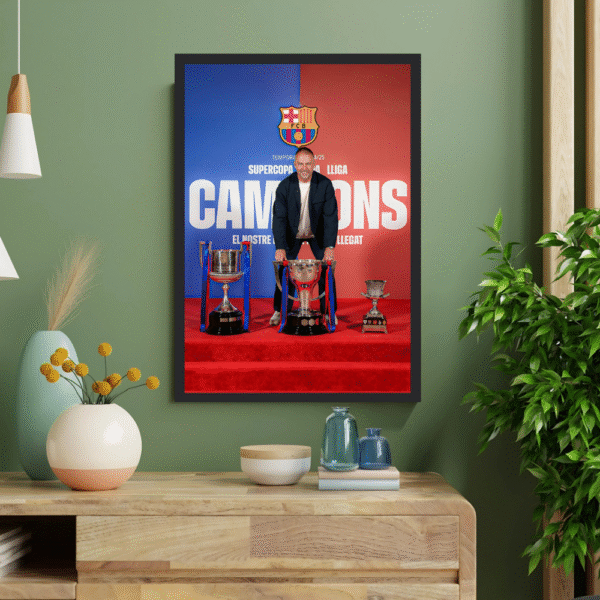 Hansi Flick with Treble Frame - Barcelona - Image 3