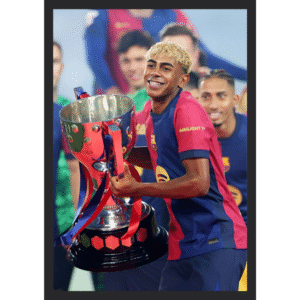 Lamine Yamal Trophy Celebration Frame - Barcelona