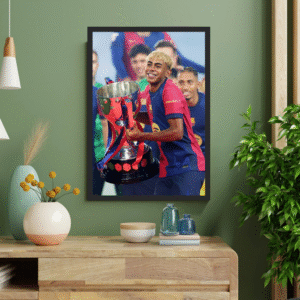 Lamine Yamal Trophy Celebration Frame - Barcelona
