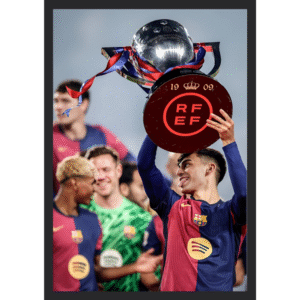 Pedri Trophy Celebration Frame - Barcelona