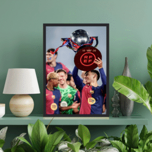 Pedri Trophy Celebration Frame - Barcelona