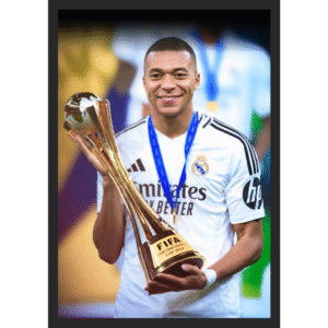 Kylian Mbappé – Real Madrid Celebration Frame