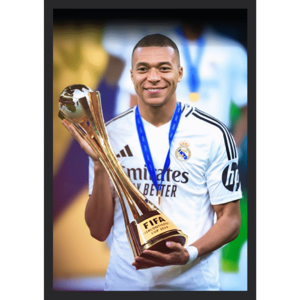 Kylian Mbappé – Real Madrid Celebration Frame